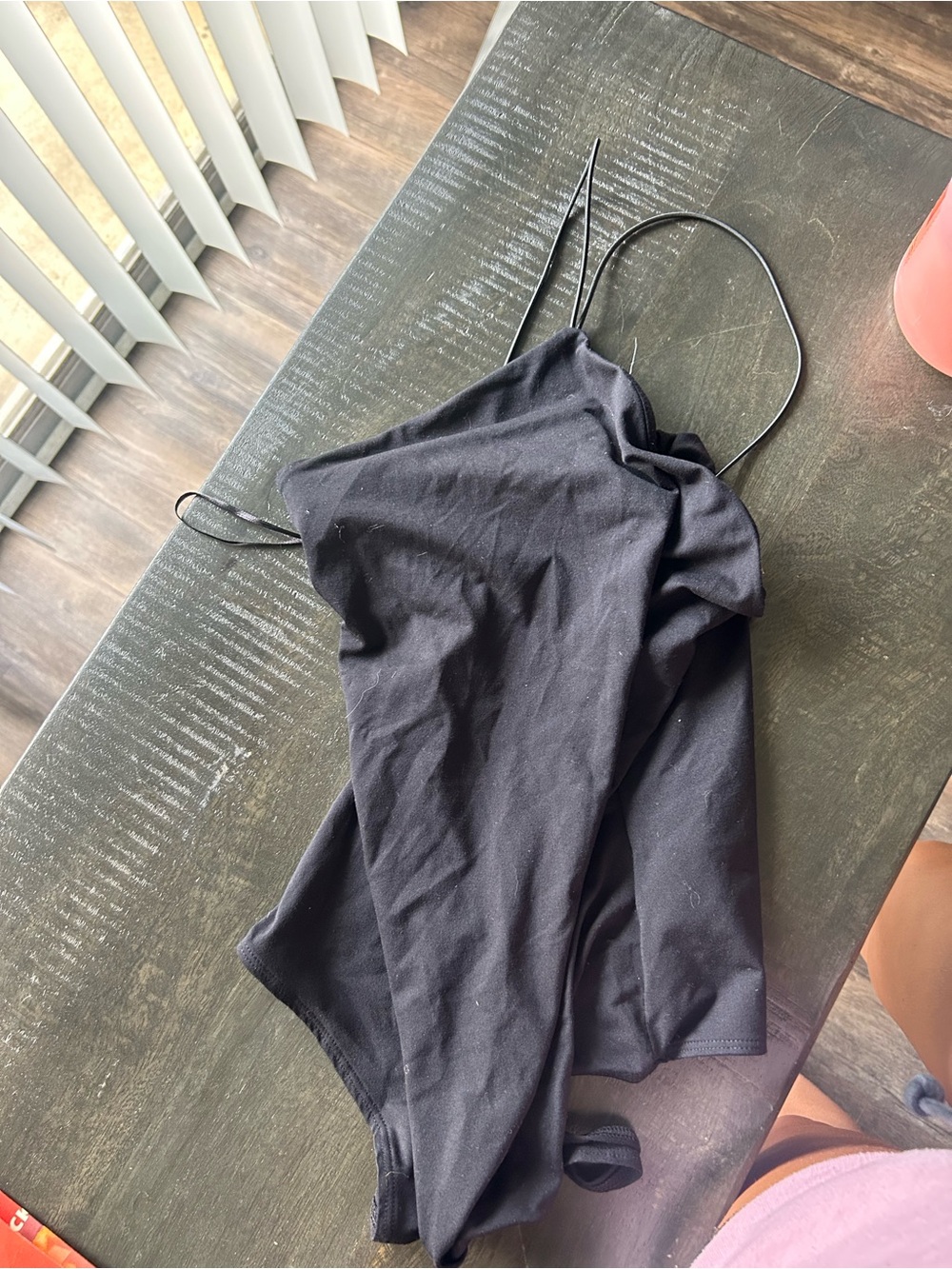 Women's Black Satin-Look Camisole with Slim Straps
